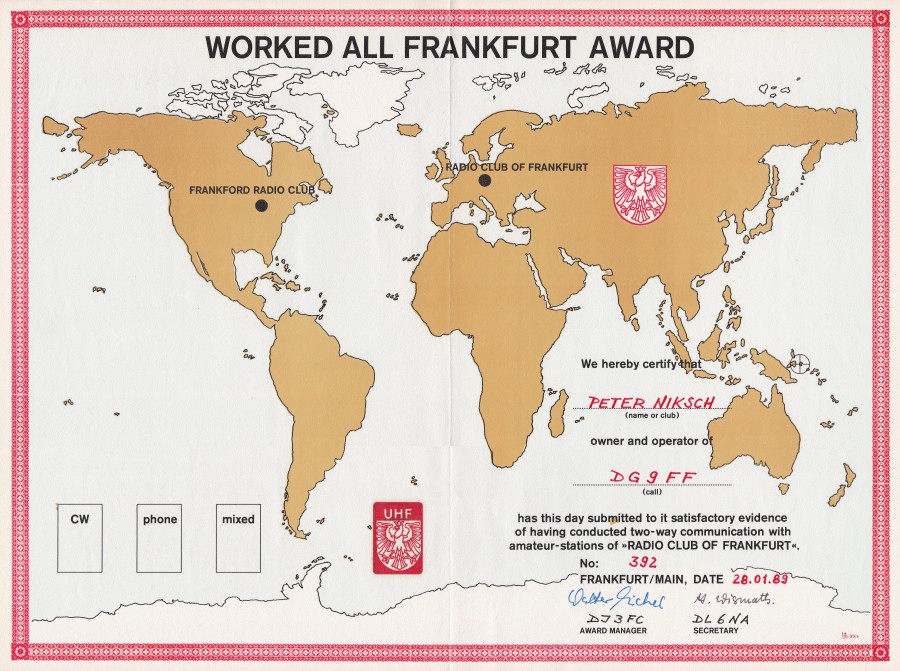 Worked All Frankfurt Award