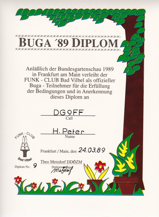 Buga '89 Diplom