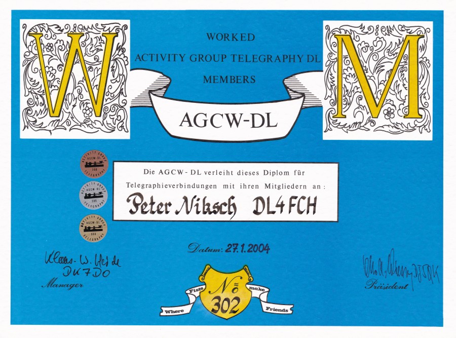 Worked AGCW-DL Members