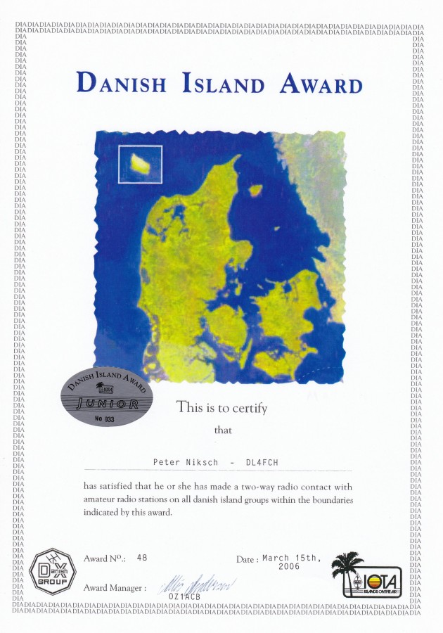 Danish Island Award with Sticker Junior