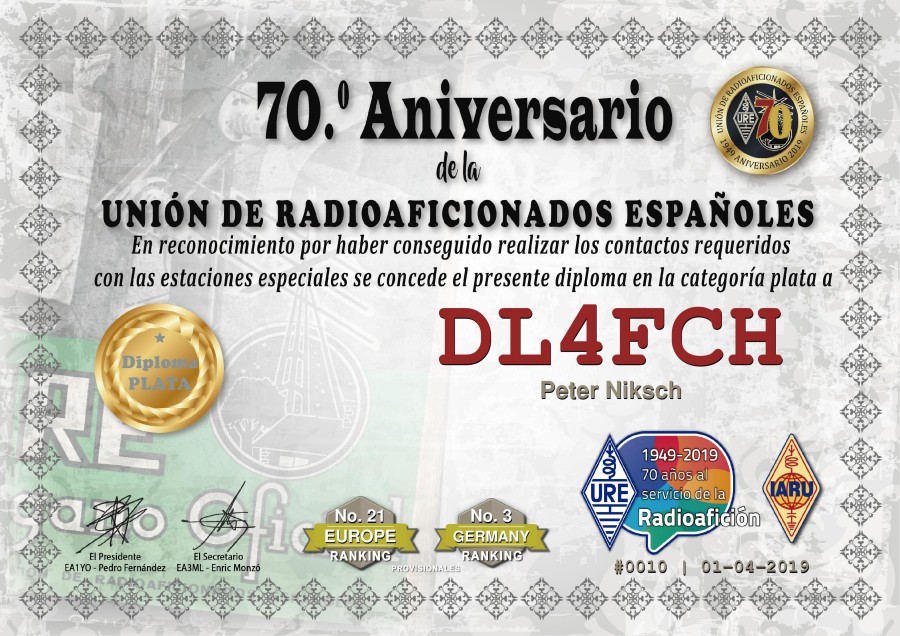 70th Anniversary URE - Silver