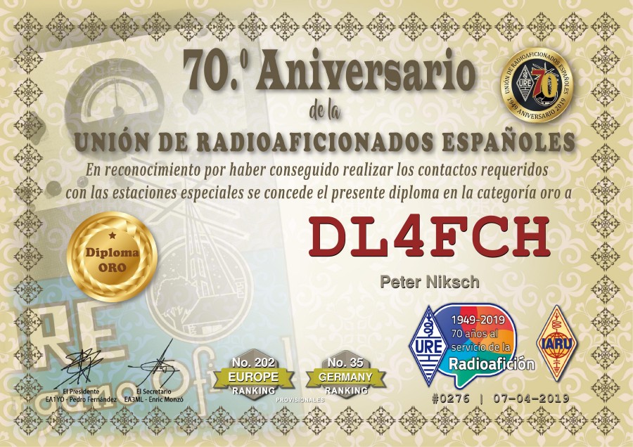 70th Anniversary URE - Gold