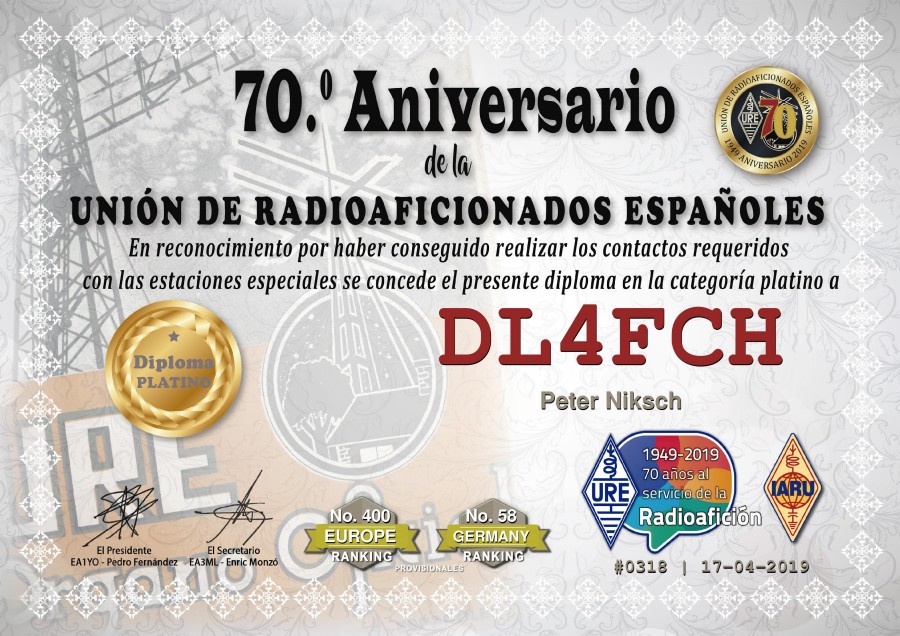 70th Anniversary URE - Platinum
