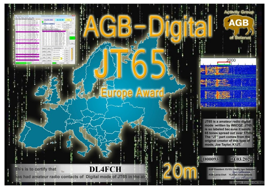 JT65-Europe 20m