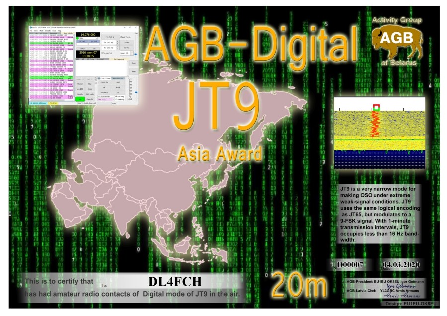 JT9-Asia 20m