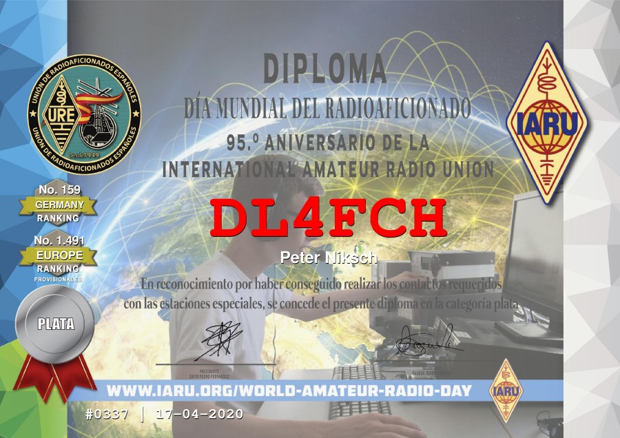 95th Anniversary IARU Silver
