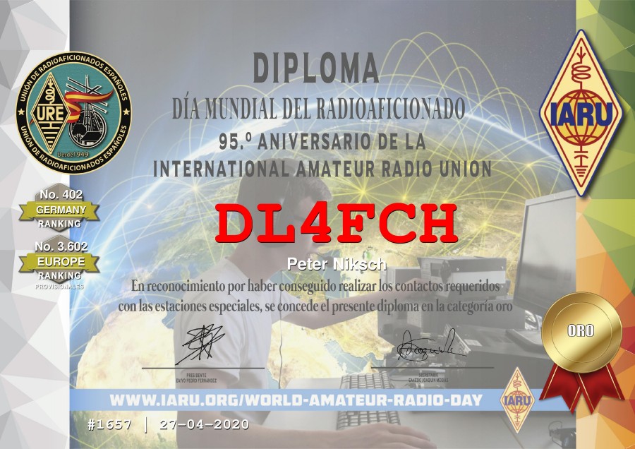 95th Anniversary IARU Gold