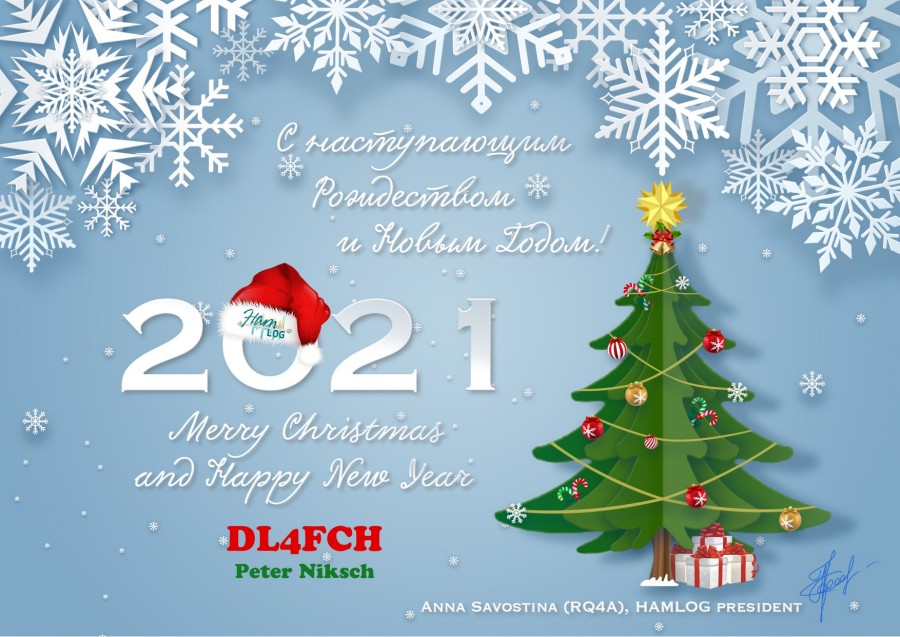 Merry Christmas and Happy New Year from HamLOG