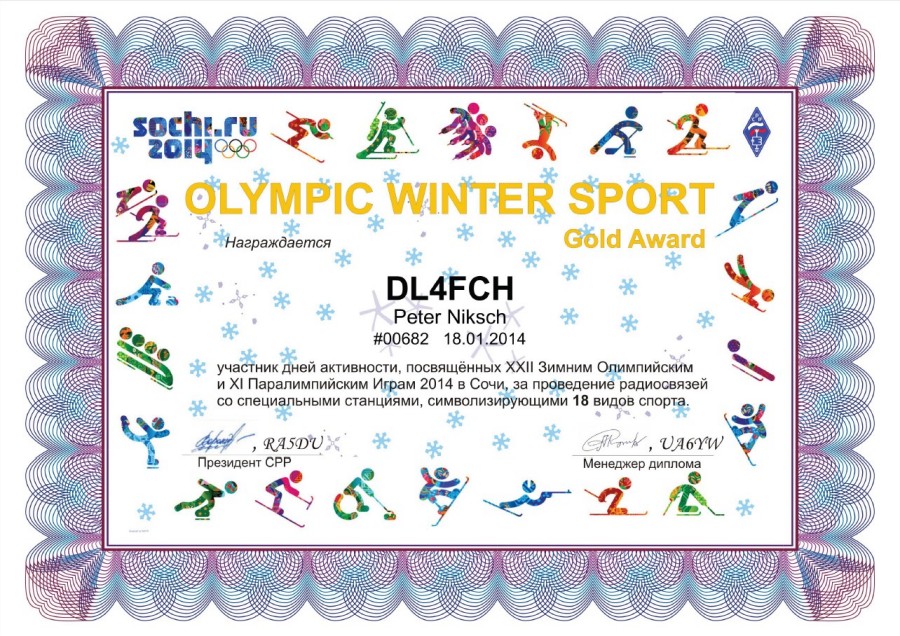 OLAMPIC WINTER SPORT Gold