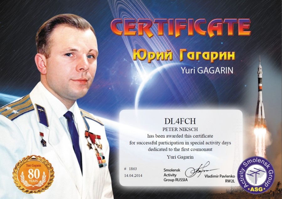 80th Birthday of Yuri Gagarin