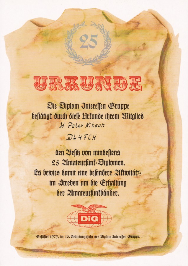 DIG 25 Diplome