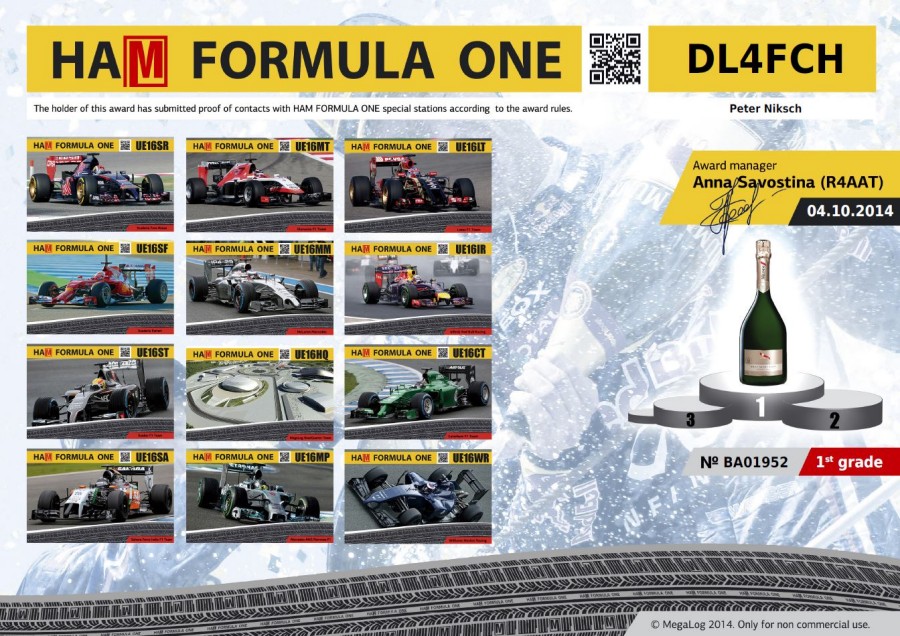 HAM FORMULA ONE 1st grade