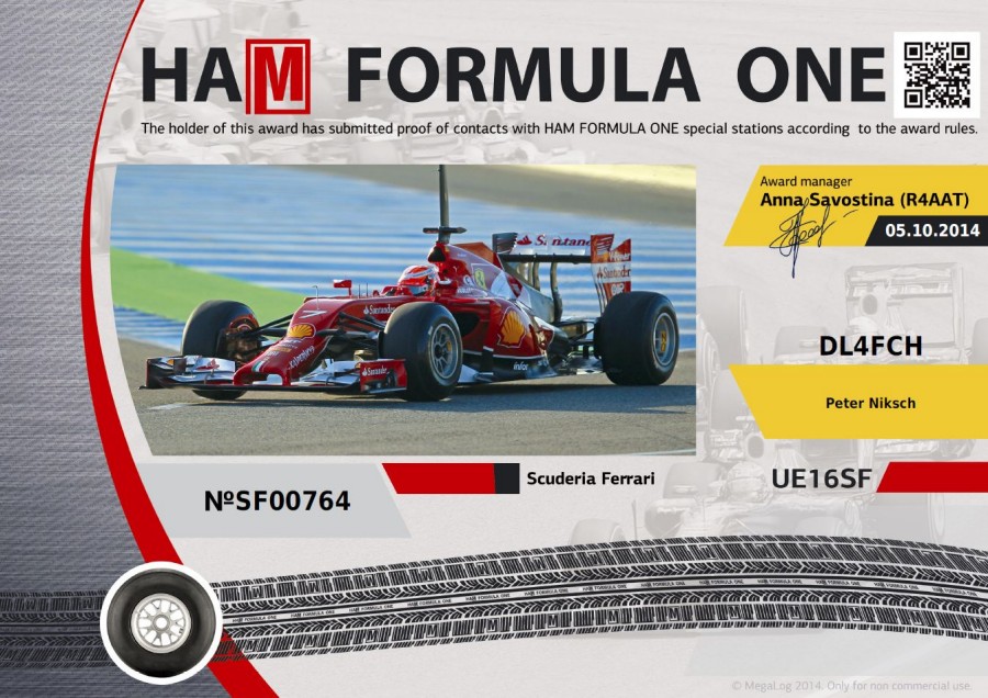 HAM FORMULA ONE SF