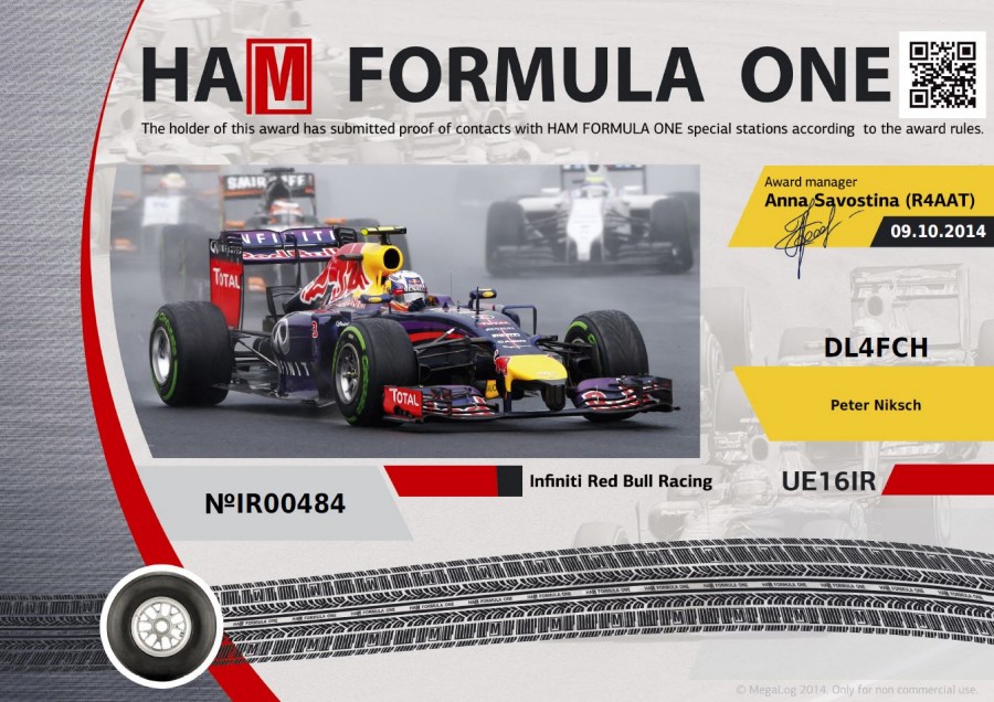 HAM FORMULA ONE IR