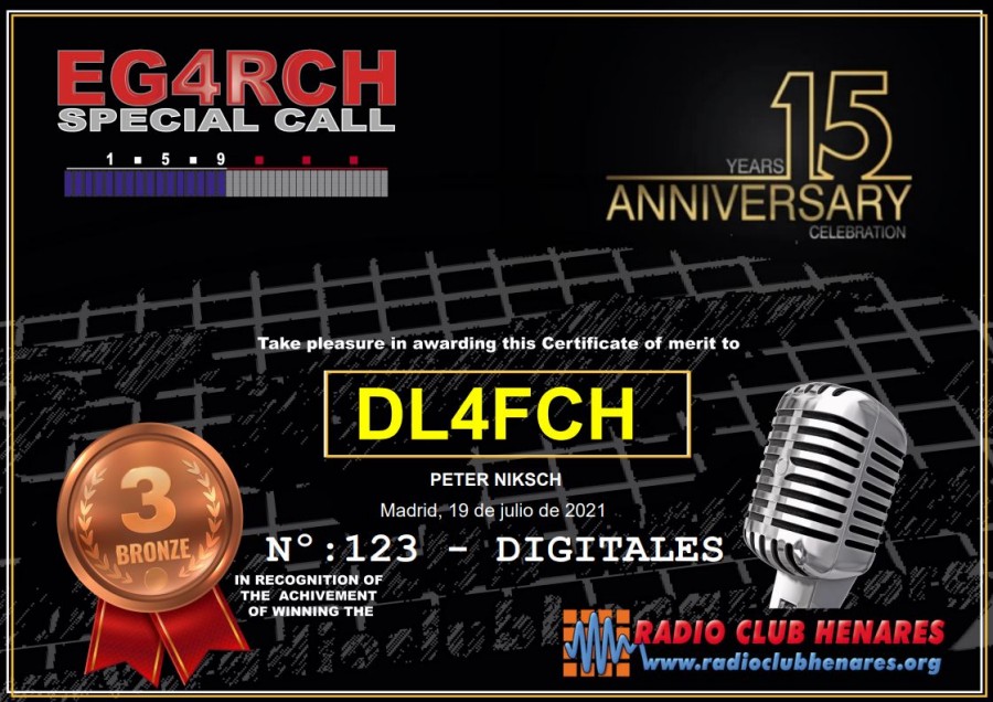 15th Anniversary Radio Club Henares - Digital - Bronze