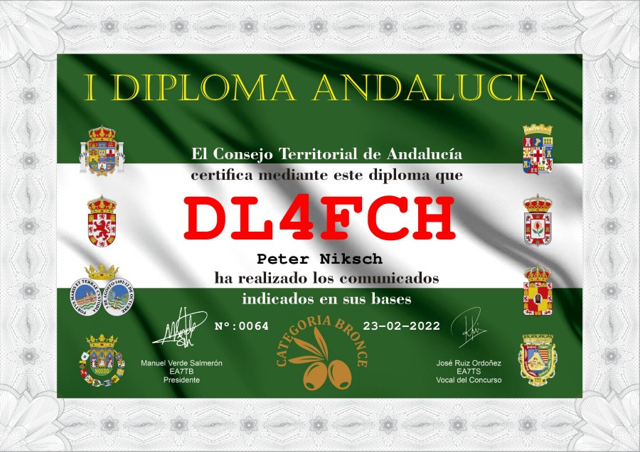 Diploma dia de Andalucia - Bronze
