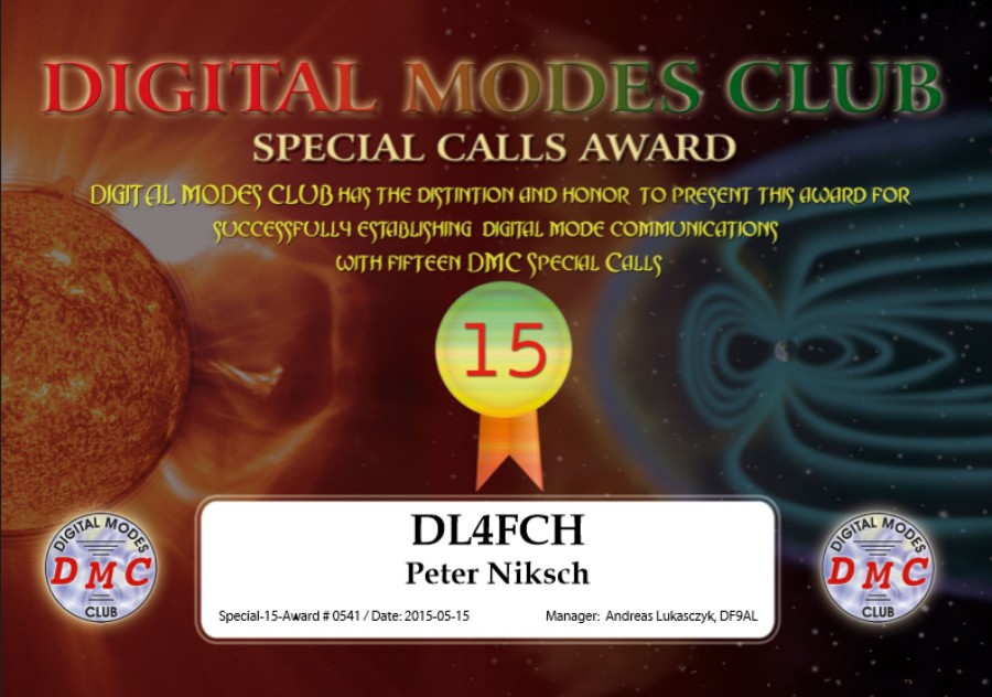 Special Calls Award 15