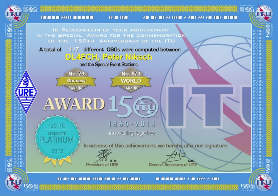 150th Anniversary Of The ITU - Platinum