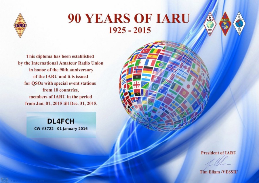 90 Years Of IARU - CW