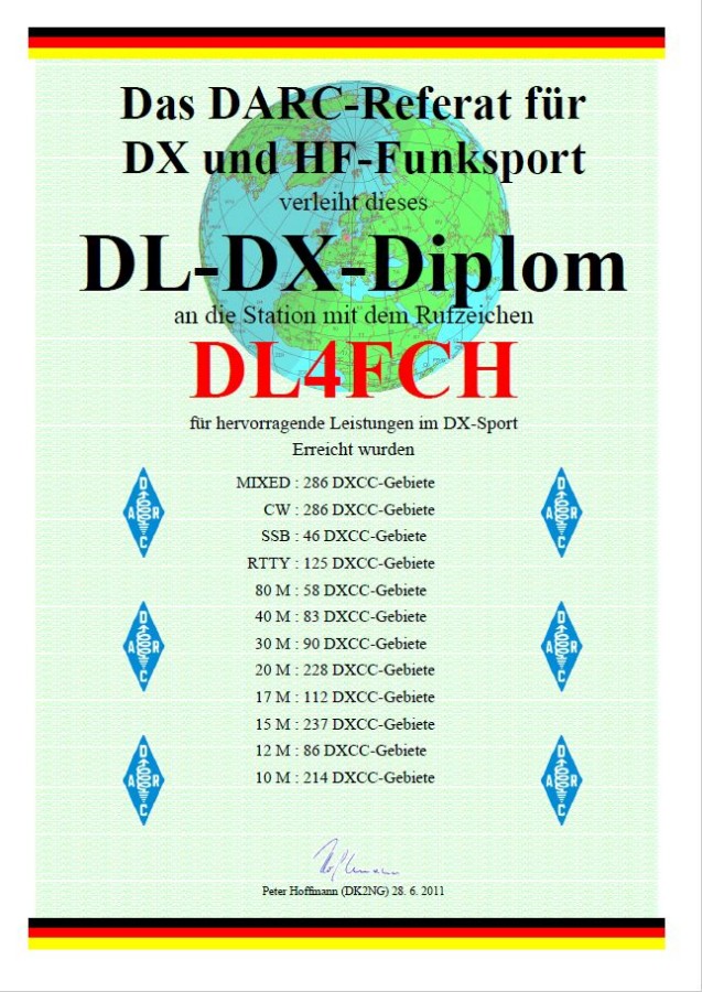 DARC DL-DX-Diplom - Lnderstand 2010
