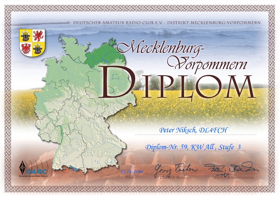Mecklenburg-Vorpommern-Diplom - KW All, Stufe 3