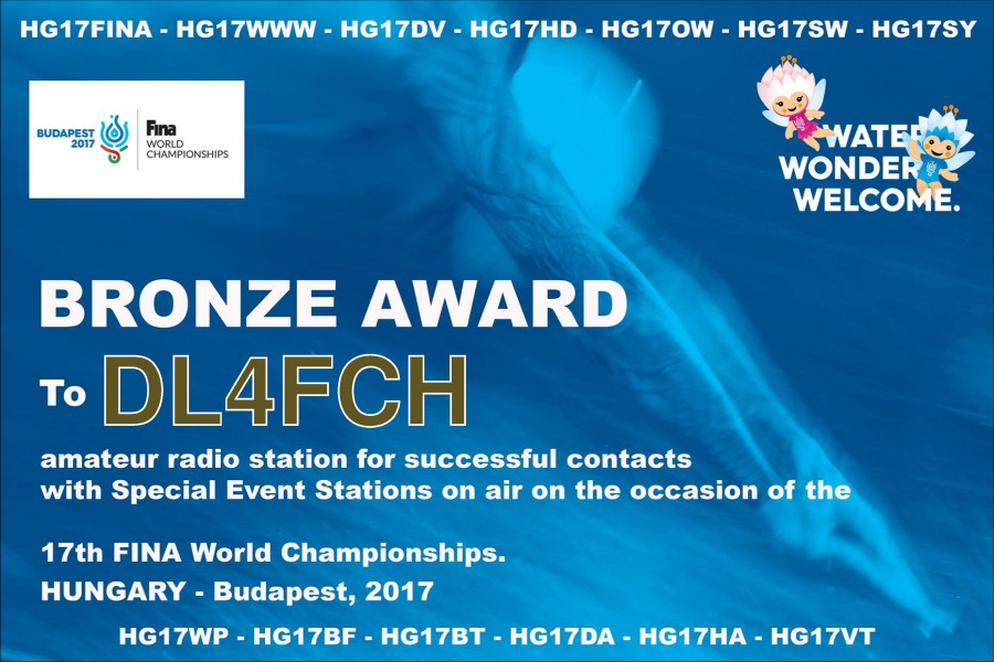 17th FINA World Championships in Budapest - Bronze Award