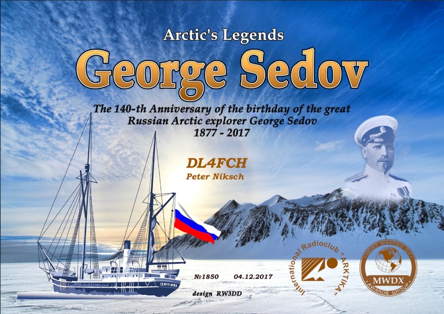 International Radioclub 'Arktika': Arctic's Legends Georgy Sedov