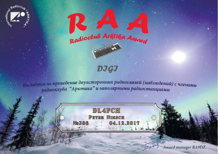 International Radioclub 'Arktika': RAA - Digi