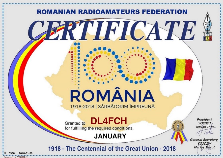The Centennial of the Great Union - January