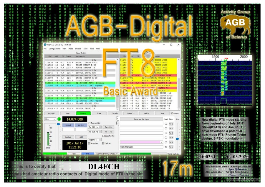 FT8-Basic 17m