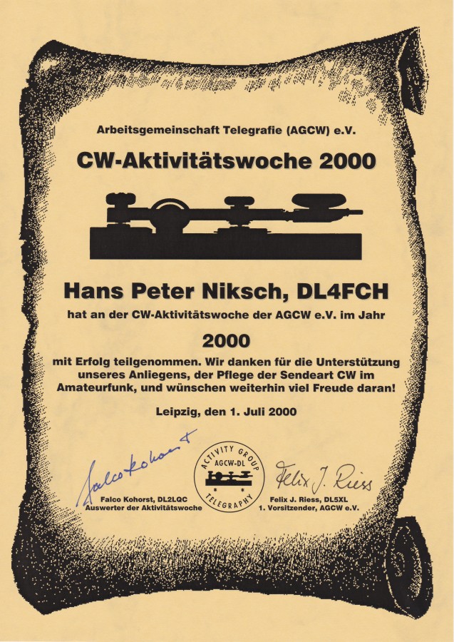 CW-Aktivitätswoche 2000