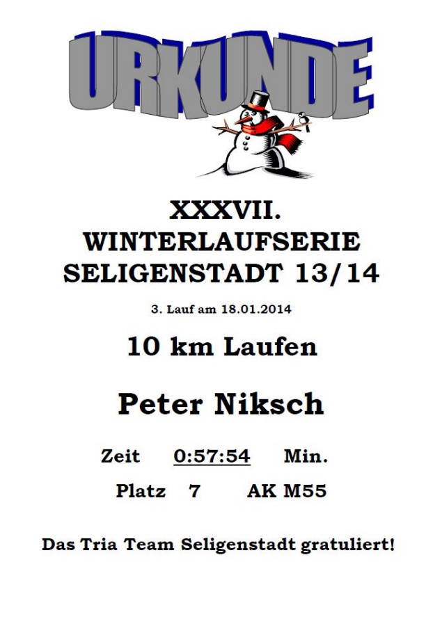 Seligenstdter Winterlaufserie 2013/14