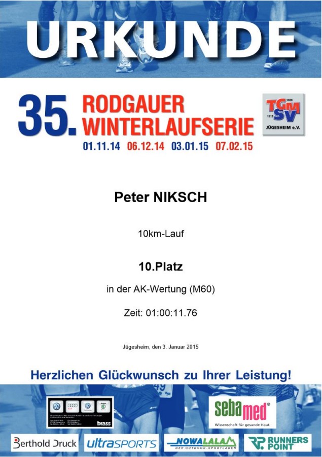 Rodgauer Winterlaufserie 2014/2015 (3. Lauf)