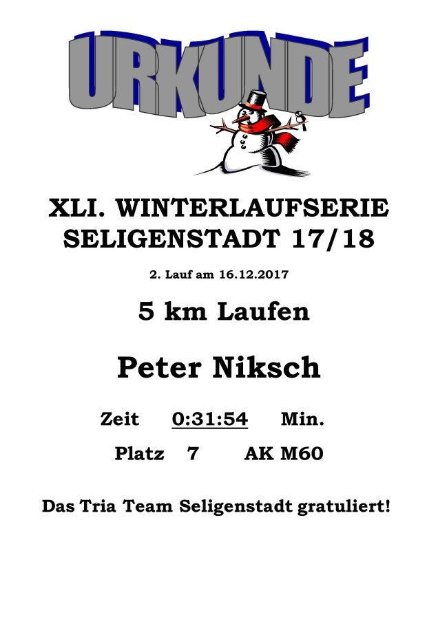 Seligenstdter Winterlaufserie 2017/18 (2. Lauf)