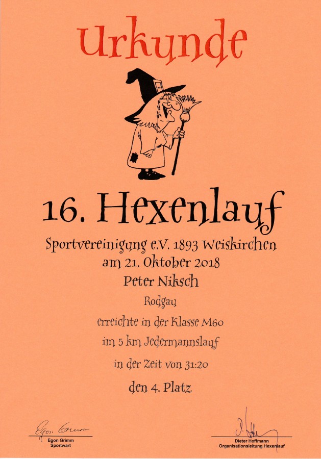 Hexenlauf 2018 in Rodgau Weiskirchen