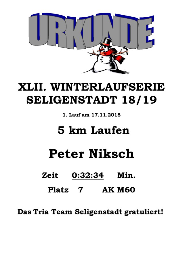 Seligenstdter Winterlaufserie 2018/19 (1. Lauf)