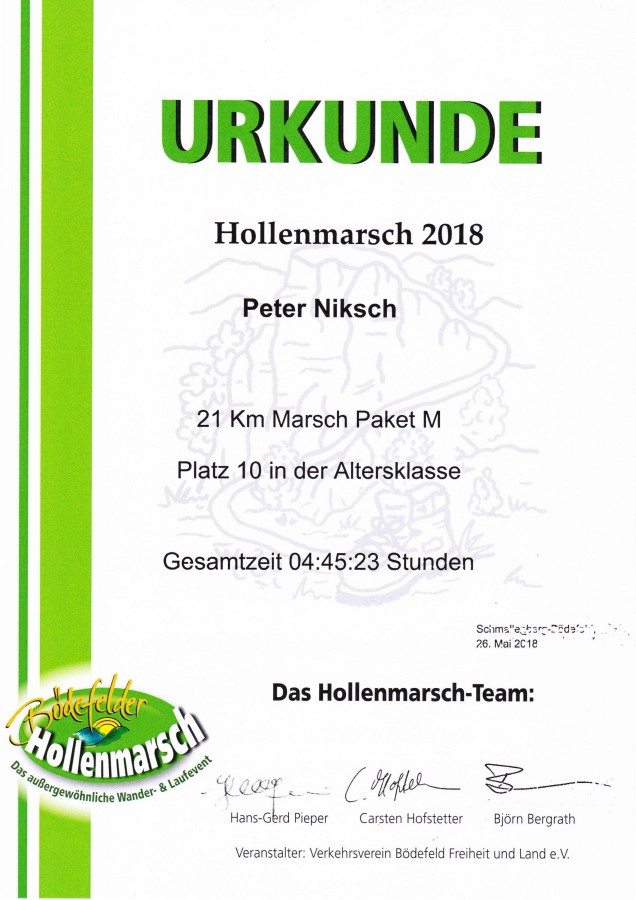 Bdefelder Hollenmarsch 2018